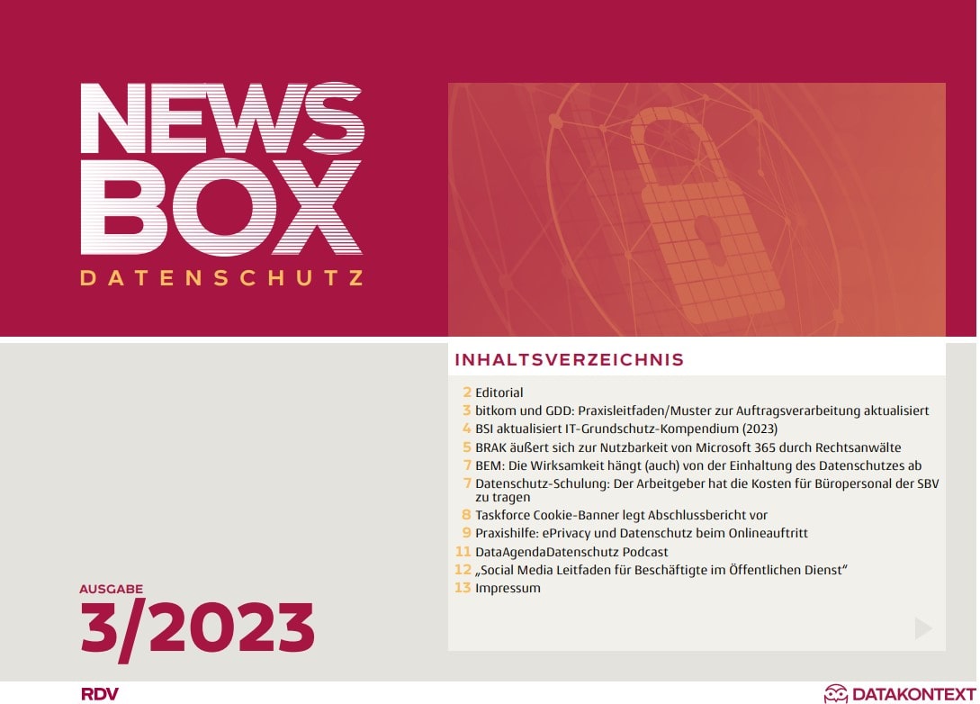 Datenschutz-Newsbox 3/2023