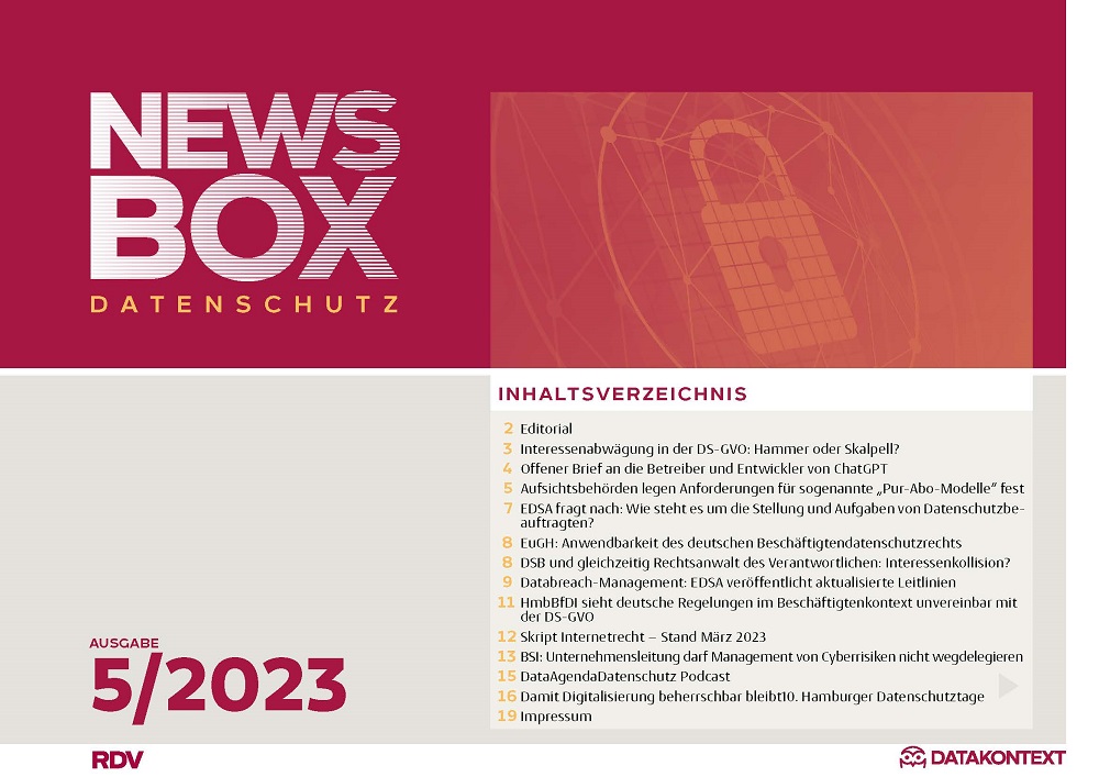 Datenschutz-Newsbox