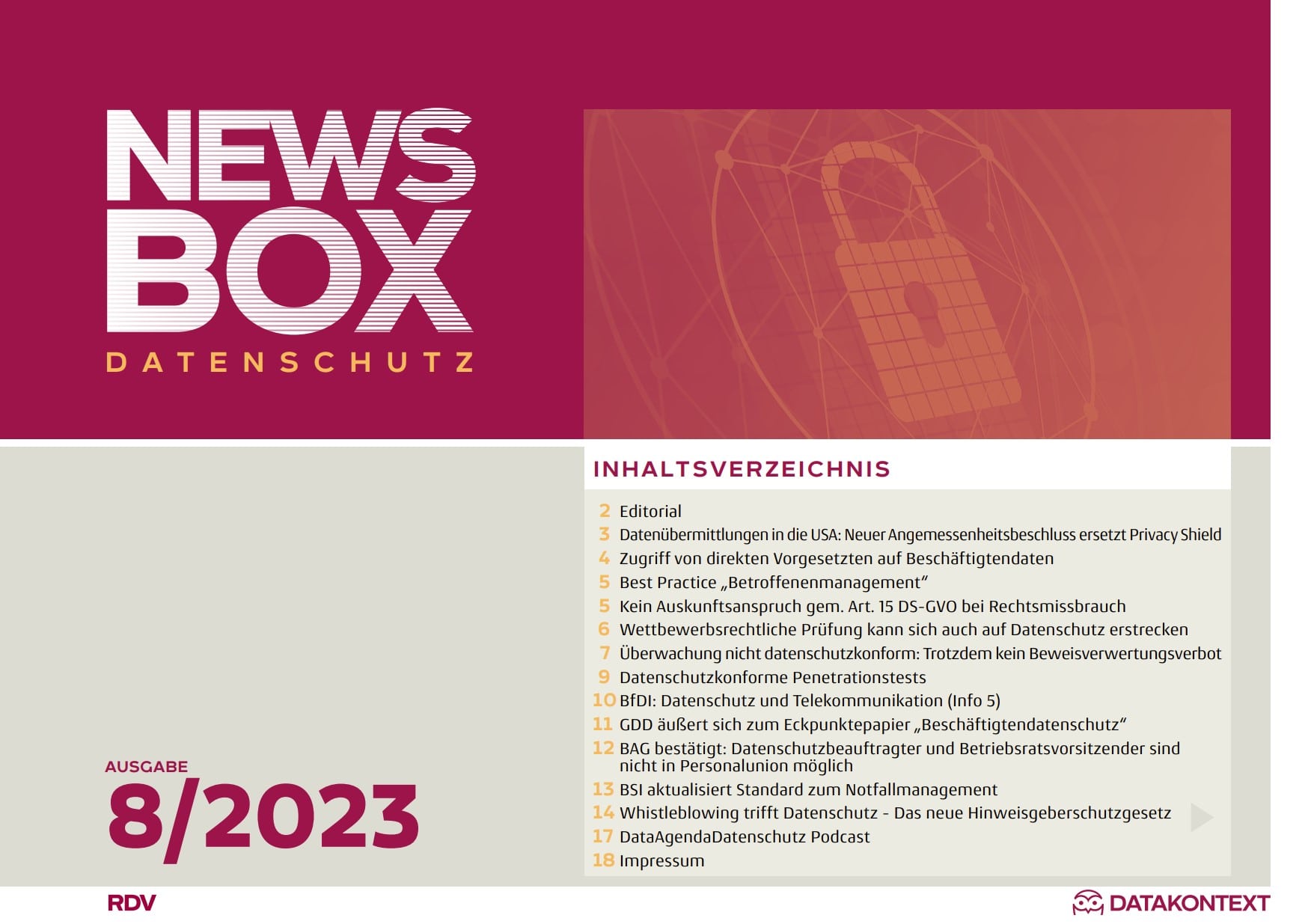 Datenschutz-Newsbox 8-2023