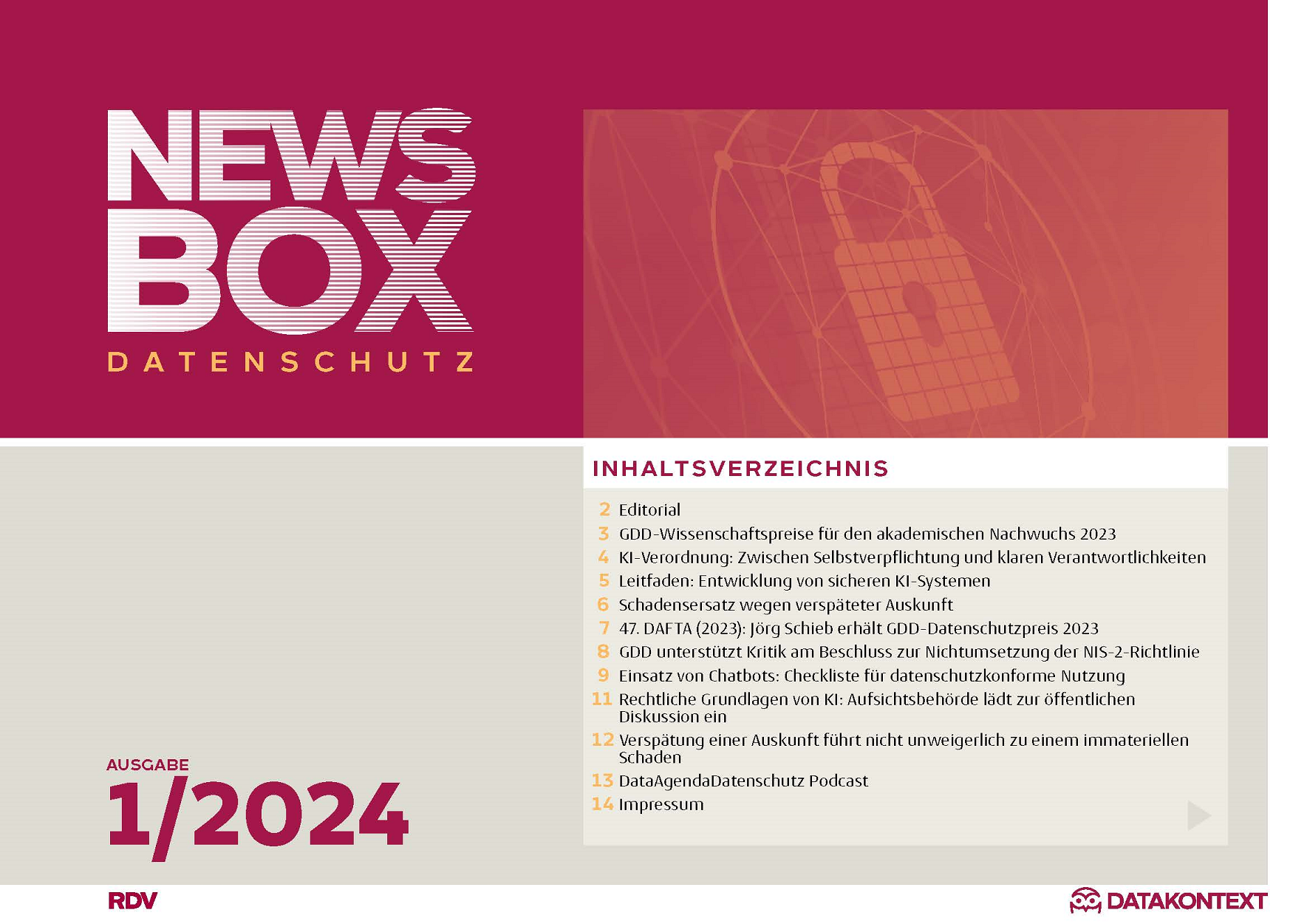Entdecken Sie in der Datenschutz-Newsbox 12/2023, wie aktuelle Datenschutzthemen unsere digitale Welt prägen – von Chatbot-Regeln bis hin zu globalen Datenschutzstandards.