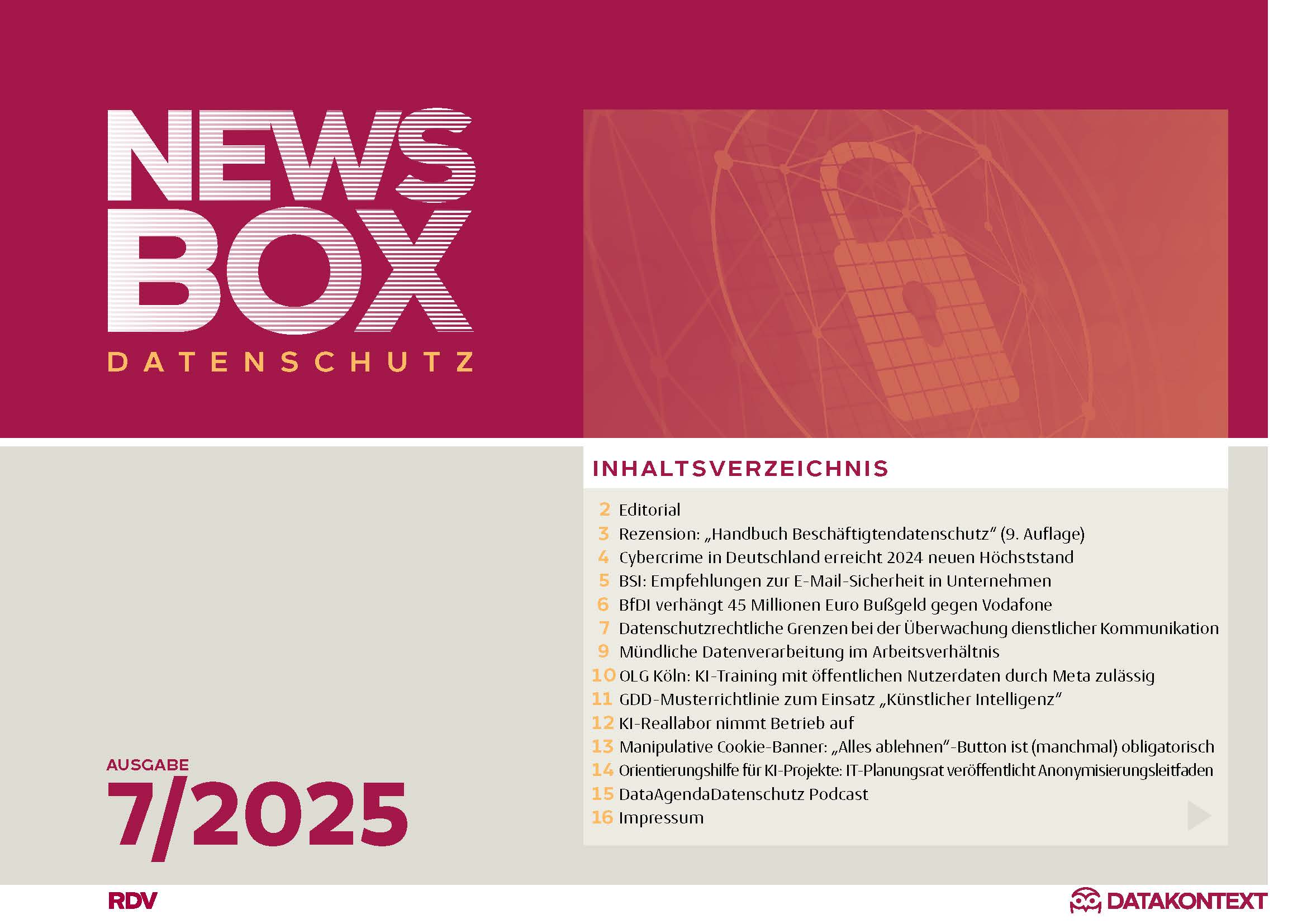 Cover Datenschutz-Newsbox 7/2025