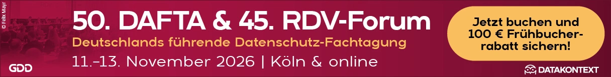 Dafta Datenschutzkonferenz Frühbucherrabatt sichern