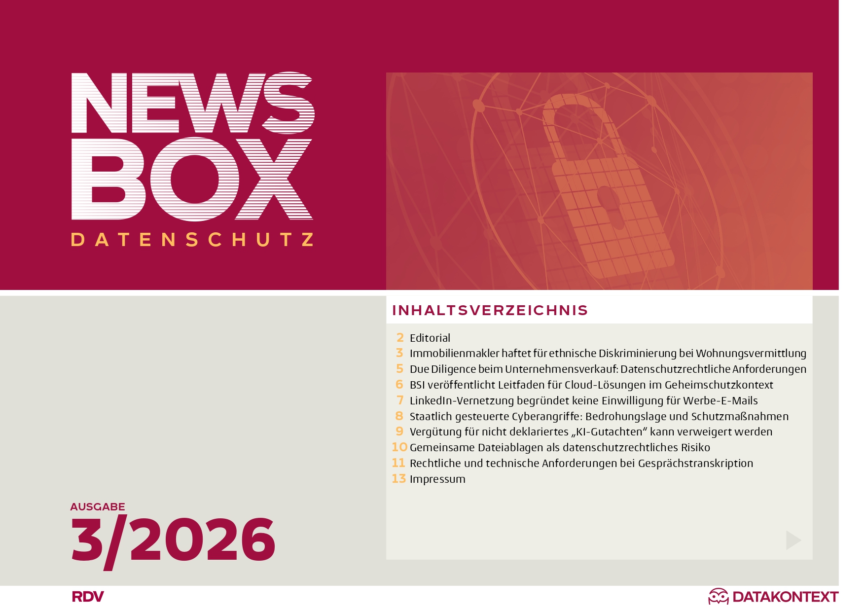 Cover Datenschutz-Newsbox 3/2026